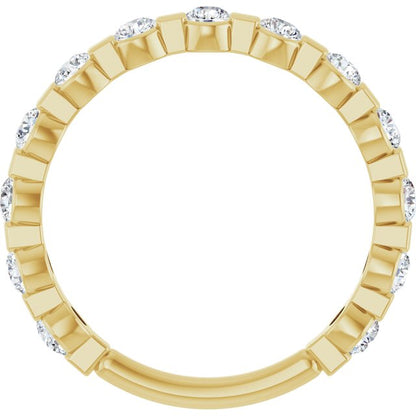 14K Yellow Gold 3/4 CTW Natural Diamond Anniversary Band, 3 mm