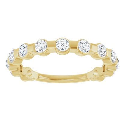 14K Yellow Gold 3/4 CTW Natural Diamond Anniversary Band, 3 mm