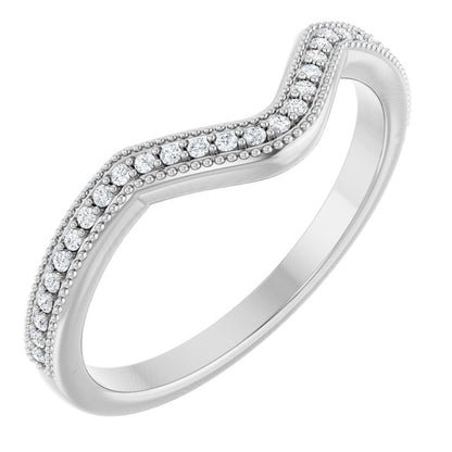 .07 CTW Natural Diamond Matching Band, 2.3 mm