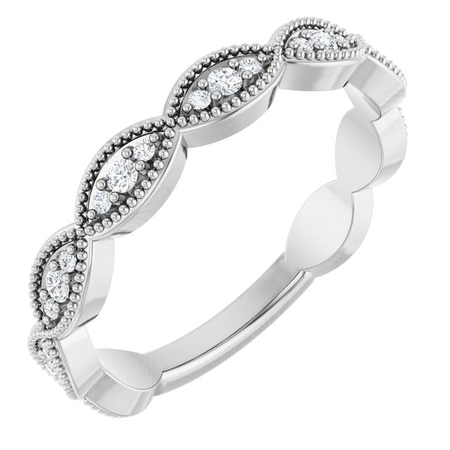 1/5 CTW Natural Diamond Infinity-Inspired Anniversary Band, 3.1 mm