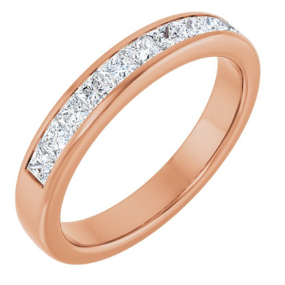 14K Rose Gold 1 CTW Natural Diamond Band