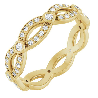 3/8 CTW Diamond Eternity Band, 4.9 mm