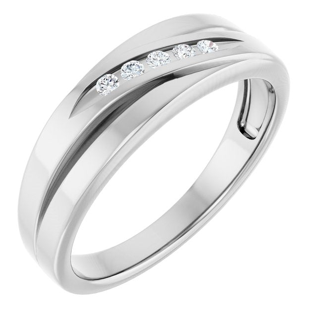 1/10 CTW Natural Diamond Band, 6.4 mm