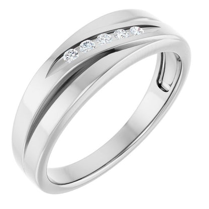 1/10 CTW Natural Diamond Band, 6.4 mm