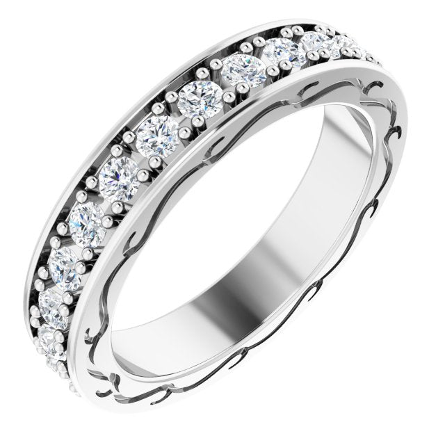 3/4 CTW Natural Diamond Eternity Band, 3.68 x 20.5 mm