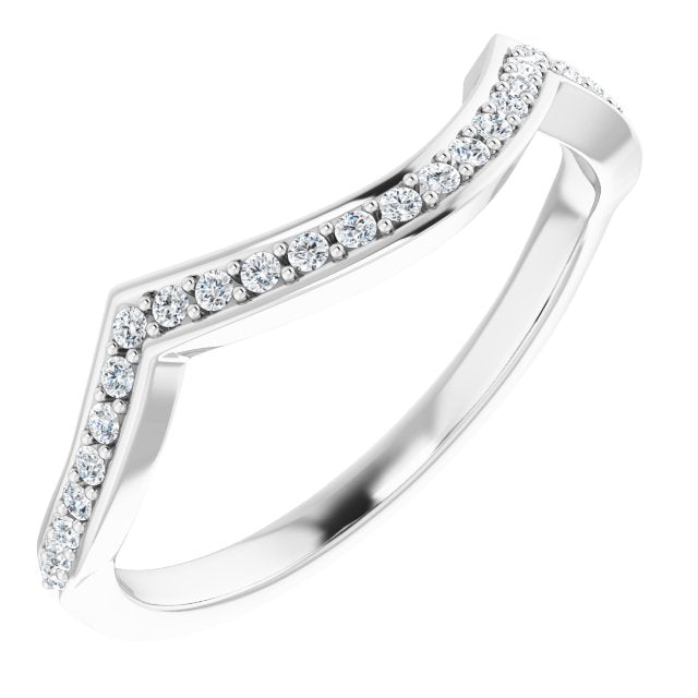 14K White Gold 1/10 CTW Natural Diamond Band