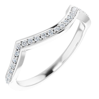 14K White Gold 1/10 CTW Natural Diamond Band