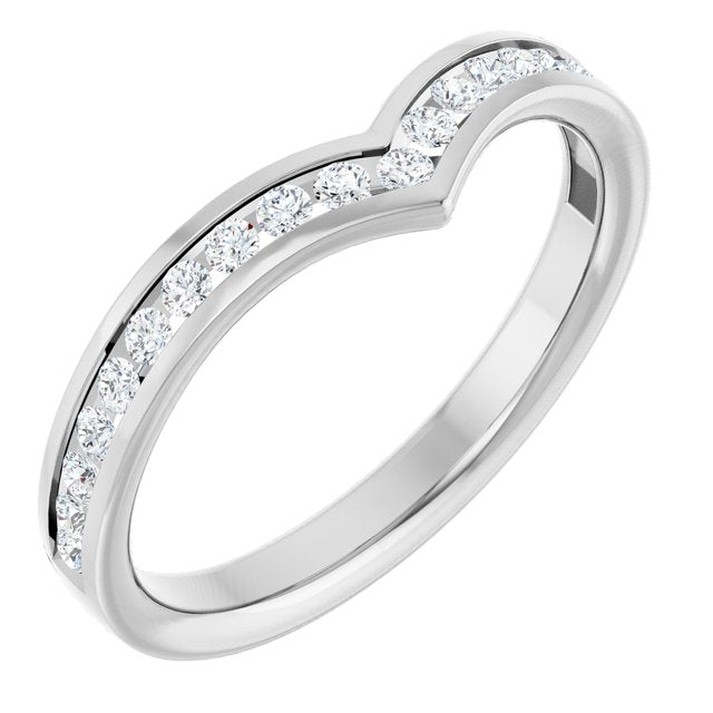 1/4 CTW Natural Diamond Contour Band, 3 mm