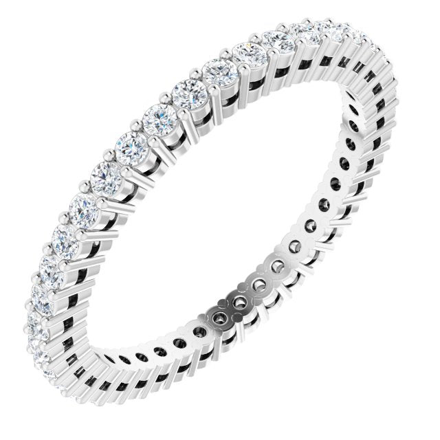 1/2 CTW Natural Diamond Eternity Band, 1.7 mm, Style 2