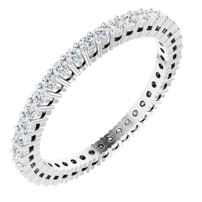 5/8 CTW Natural Diamond Eternity Band, 1.9 mm, Style 2