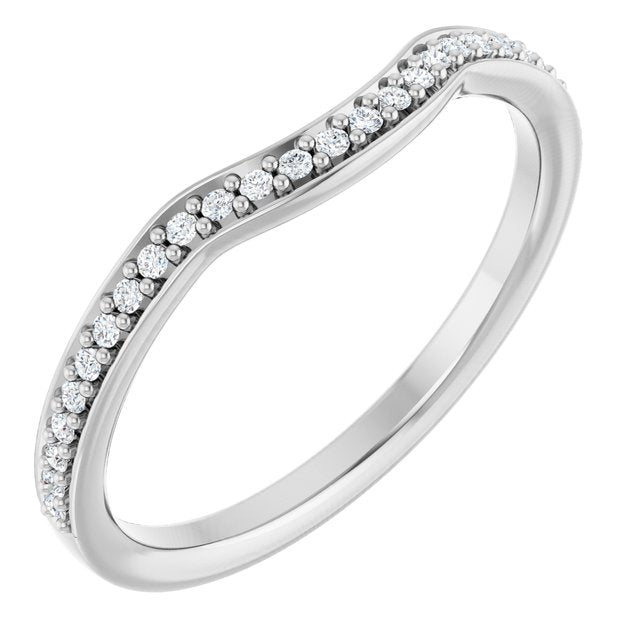 1/8 CTW Natural Diamond Contour Band, 19.6 mm