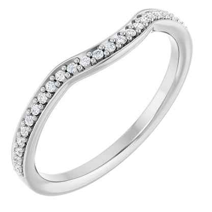 1/8 CTW Natural Diamond Contour Band, 19.6 mm