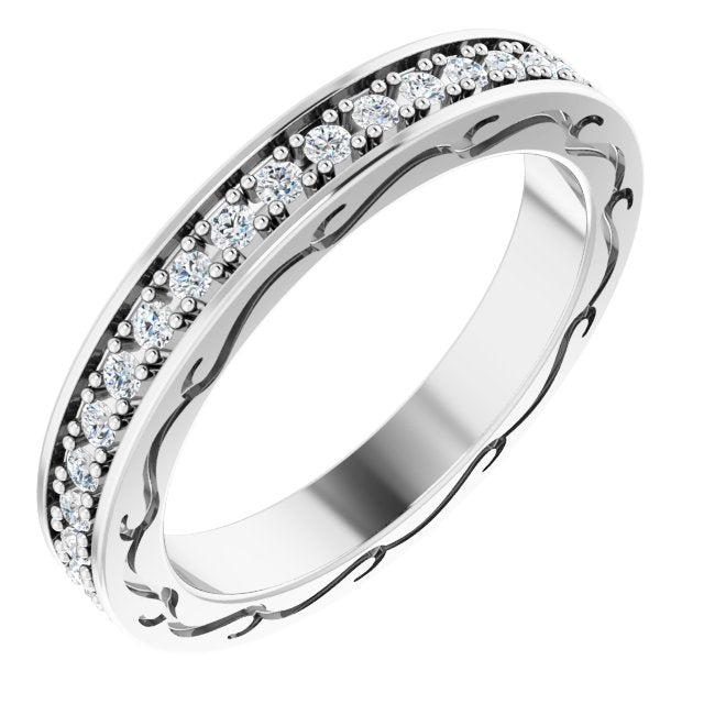 3/8 CTW Natural Diamond Eternity Band, 2.96 x 20.29 mm