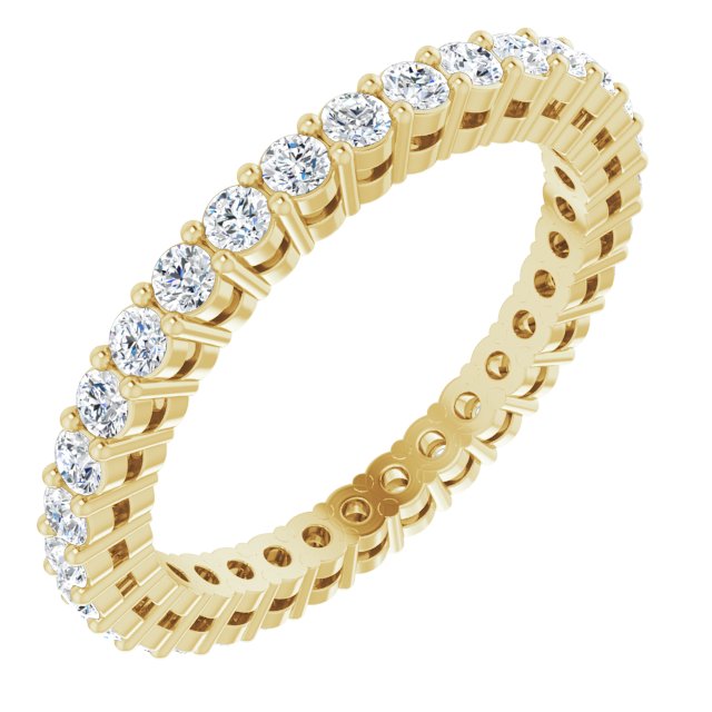 5/8 CTW Natural Diamond Eternity Band, 1.9 mm, Style 2