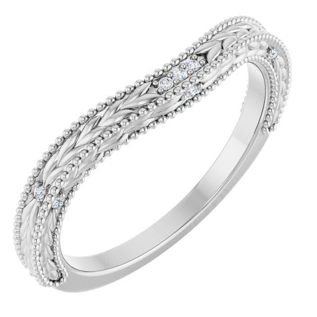 .03 CTW Natural Diamond Contour Band, 2.3 mm