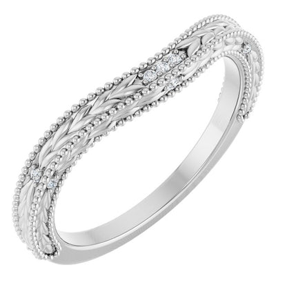 .03 CTW Natural Diamond Contour Band, 2.3 mm