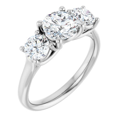 1 3/4 CTW Lab-Grown Diamond Engagement Ring, 6.39 mm
