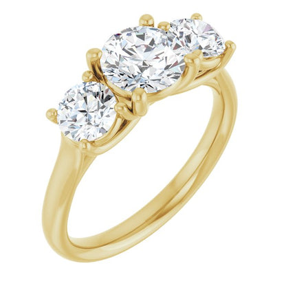 1 3/4 CTW Lab-Grown Diamond Engagement Ring, 6.39 mm