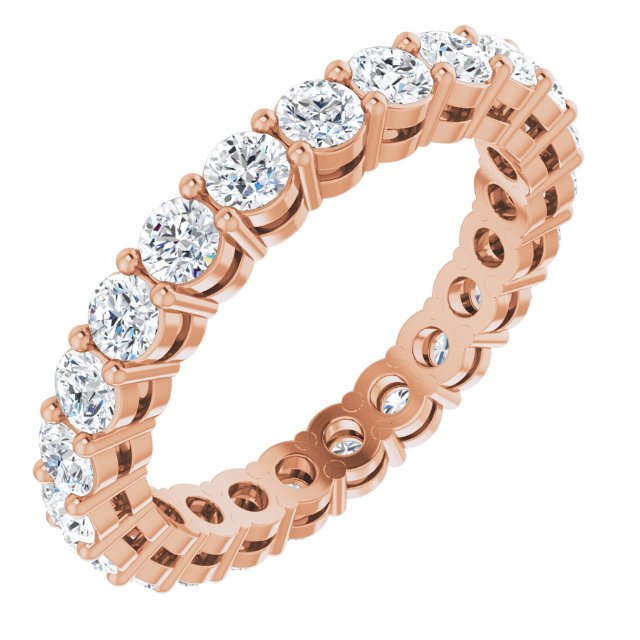 1 3/8 CTW Natural Diamond Eternity Band, 2.7 mm, Shared-Prong