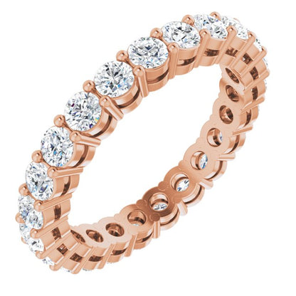 1 3/8 CTW Natural Diamond Eternity Band, 2.7 mm, Shared-Prong