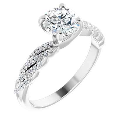 14K White Gold 1/6 CTW Natural Diamond Band