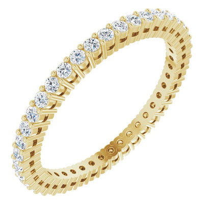 5/8 CTW Natural Diamond Eternity Band, 1.9 mm, Style 2