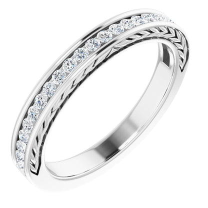 14K White Gold 1/3 CTW Natural Diamond Anniversary Band