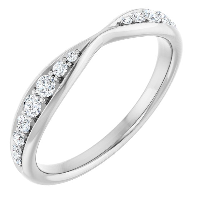 1/5 CTW Natural Diamond Pinched Contour Band