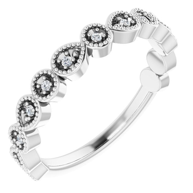 .07 CTW Natural Diamond Anniversary Band, 3.2 mm
