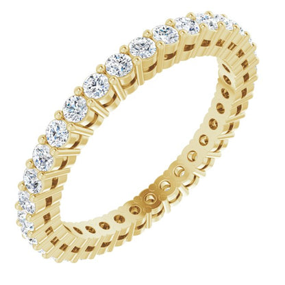 5/8 CTW Natural Diamond Eternity Band, 1.9 mm, Style 2