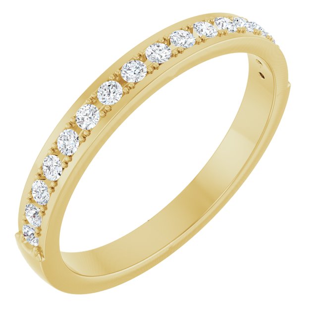 14K Yellow Gold 1/4 CTW Natural Diamond Anniversary Band, 20.73 mm
