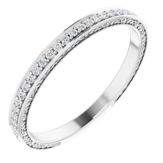 14K White Gold 1/5 CTW Natural Diamond Anniversary Band