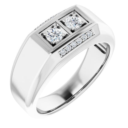 3/8 CTW Natural Diamond Ring, 8.1 mm