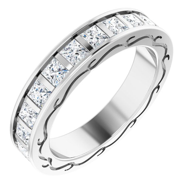 2 1/6 CTW Natural Diamond Eternity Band, 3.83 x 20.84 mm