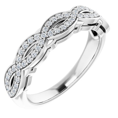 14K White Gold 1/4 CTW Natural Diamond Anniversary Band, 4.22 mm