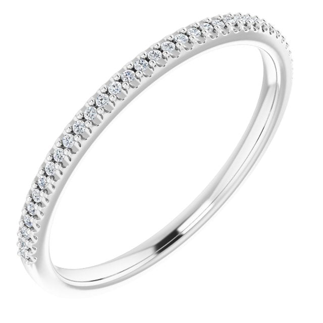 14K White Gold 1/10 CTW Natural Diamond Anniversary Band