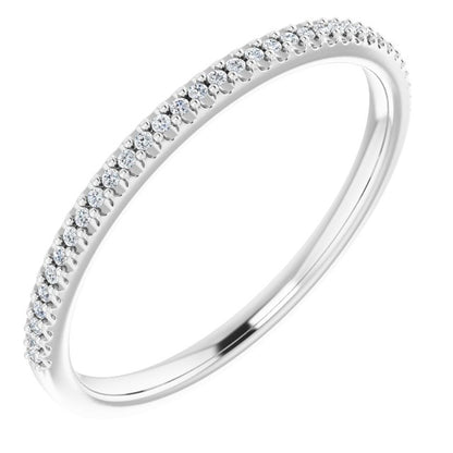 14K White Gold 1/10 CTW Natural Diamond Anniversary Band