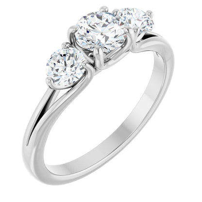 1/2 CTW Natural Diamond Three-Stone Engagement Ring