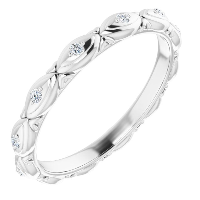 14K White Gold 1/3 CTW Natural Diamond Eternity Band