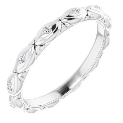 14K White Gold 1/3 CTW Natural Diamond Eternity Band
