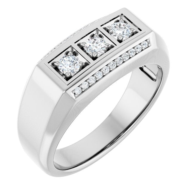 3/8 CTW Natural Diamond Ring, 8.7 mm