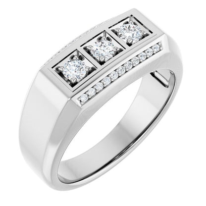 3/8 CTW Natural Diamond Ring, 8.7 mm