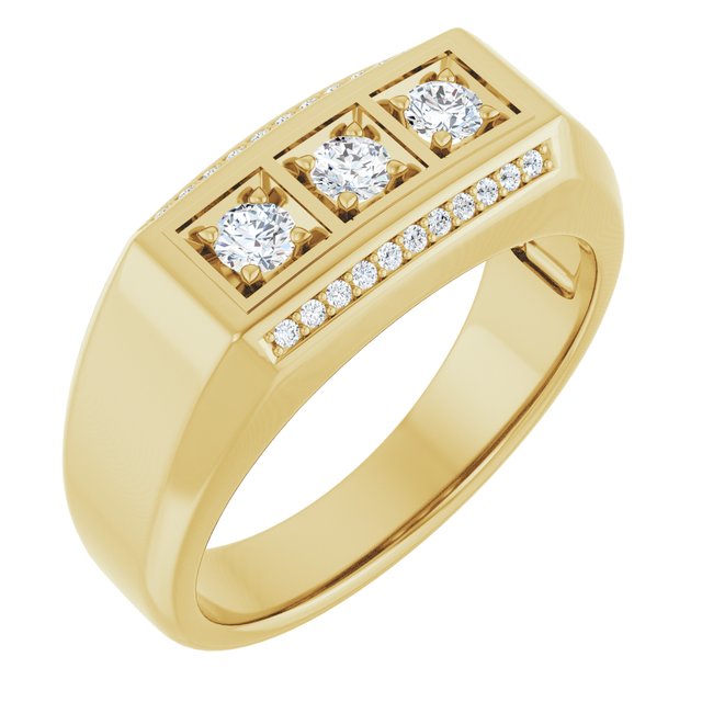 3/8 CTW Natural Diamond Ring, 8.7 mm