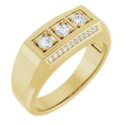 3/8 CTW Natural Diamond Ring, 8.7 mm
