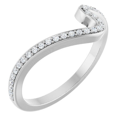14K White Gold 1/6 CTW Natural Diamond Band, 7.08 mm