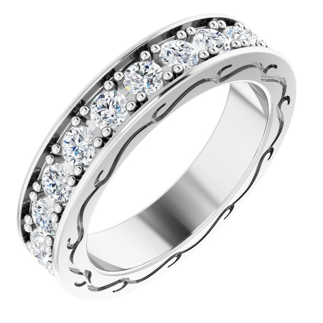 1 1/3 CTW Natural Diamond Eternity Band, 4.19 x 20.84 mm
