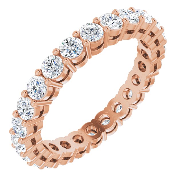 1 3/8 CTW Natural Diamond Eternity Band, 2.7 mm, Shared-Prong
