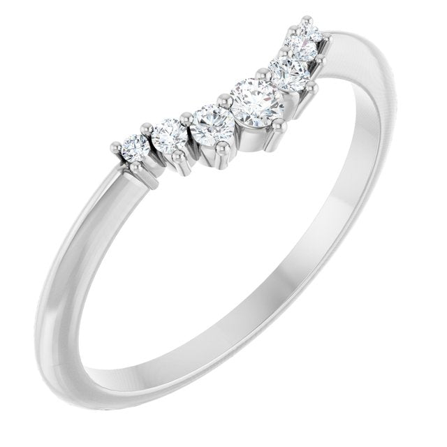 1/8 CTW Natural Diamond Contour Band, 10.93 mm