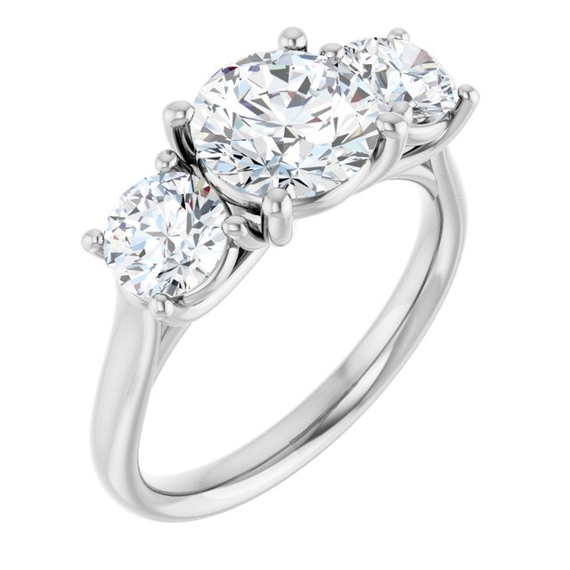 2 1/2 CTW Lab-Grown Diamond Engagement Ring, 7.26 mm