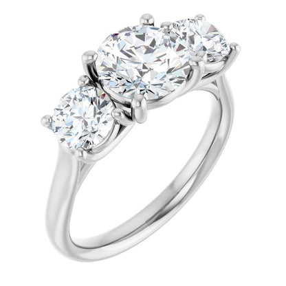 2 1/2 CTW Lab-Grown Diamond Engagement Ring, 7.26 mm